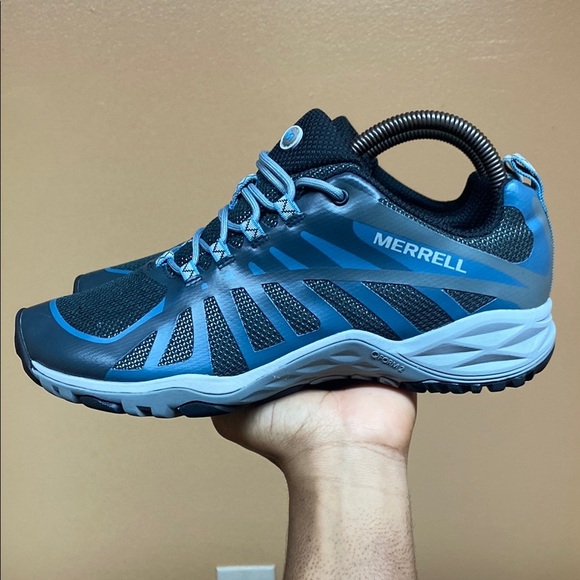 Merrell Siren Edge Q2 “Blue Gray Black” Waterproof Trail Running Sneakers - Picture 3 of 16